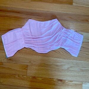 Chic Pink Ruched Corset top